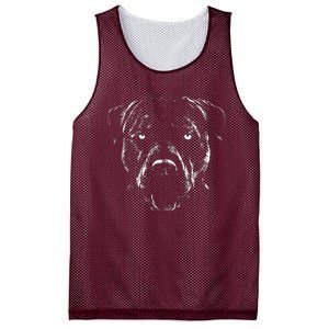 Detailed Pitbull Dog Mesh Reversible Basketball Jersey Tank