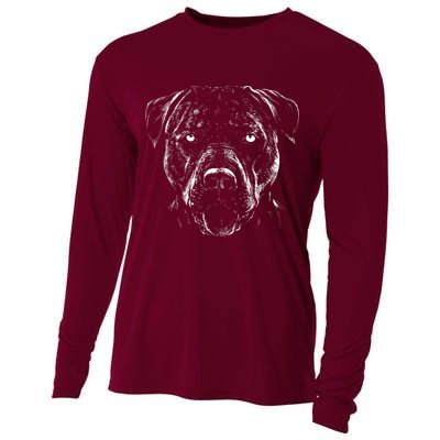 Detailed Pitbull Dog Cooling Performance Long Sleeve Crew