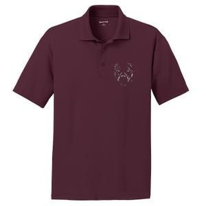 Detailed Pitbull Dog PosiCharge RacerMesh Polo