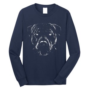 Detailed Pitbull Dog Long Sleeve Shirt