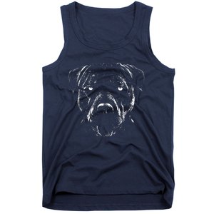 Detailed Pitbull Dog Tank Top