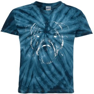 Detailed Pitbull Dog Kids Tie-Dye T-Shirt