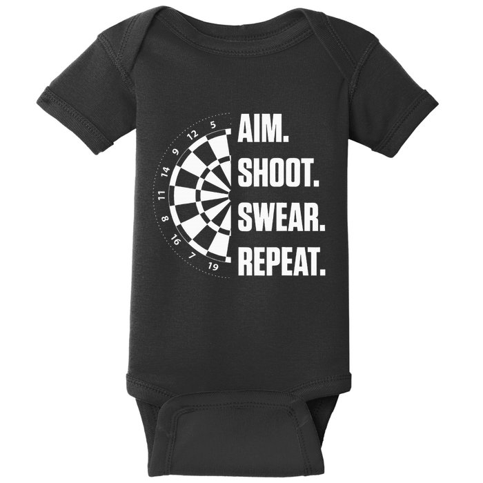 Darts Problems Dartboard Fun Hobby Dart Player Baby Bodysuit