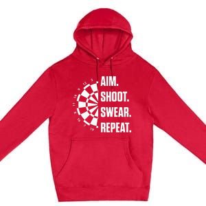 Darts Problems Dartboard Fun Hobby Dart Player Premium Pullover Hoodie