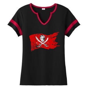 Dread Pirate Donald Trump Pirate 2024 Presidential Flag Ladies Halftime Notch Neck Tee