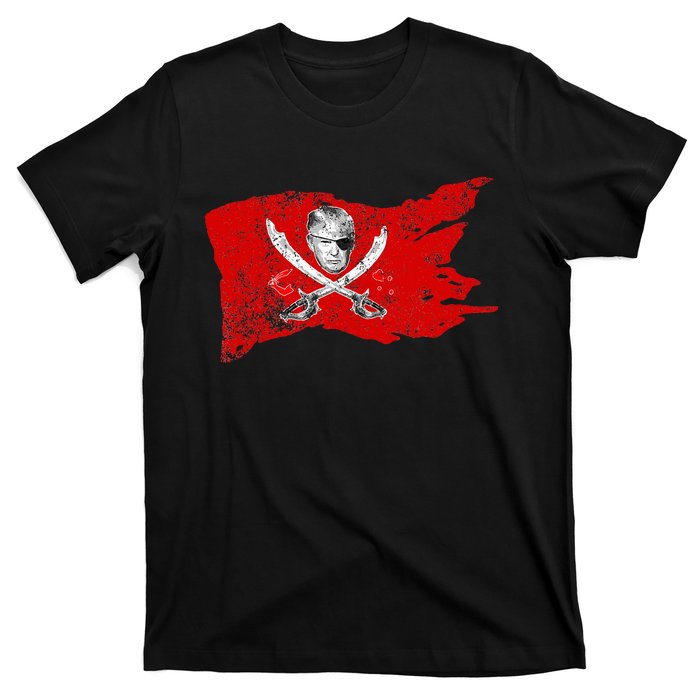 Dread Pirate Donald Trump Pirate 2024 Presidential Flag T-Shirt