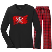 Dread Pirate Donald Trump Pirate 2024 Presidential Flag Women's Long Sleeve Flannel Pajama Set 