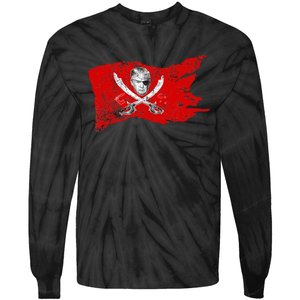 Dread Pirate Donald Trump Pirate 2024 Presidential Flag Tie-Dye Long Sleeve Shirt