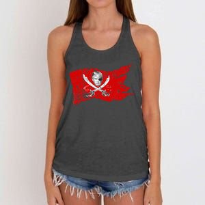 Dread Pirate Donald Trump Pirate 2024 Presidential Flag Women's Knotted Racerback Tank