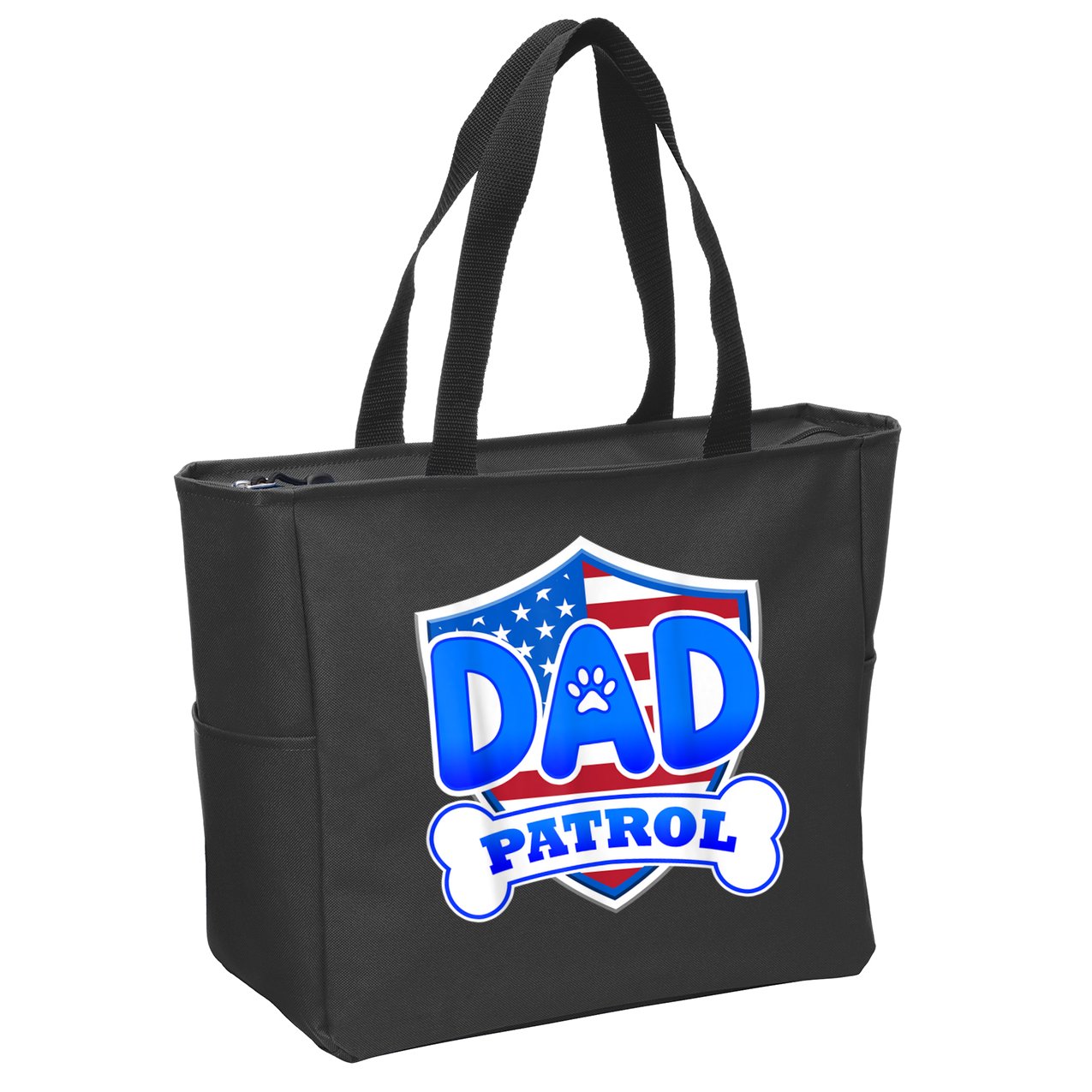 Dad Patrol Dog Zip Tote Bag