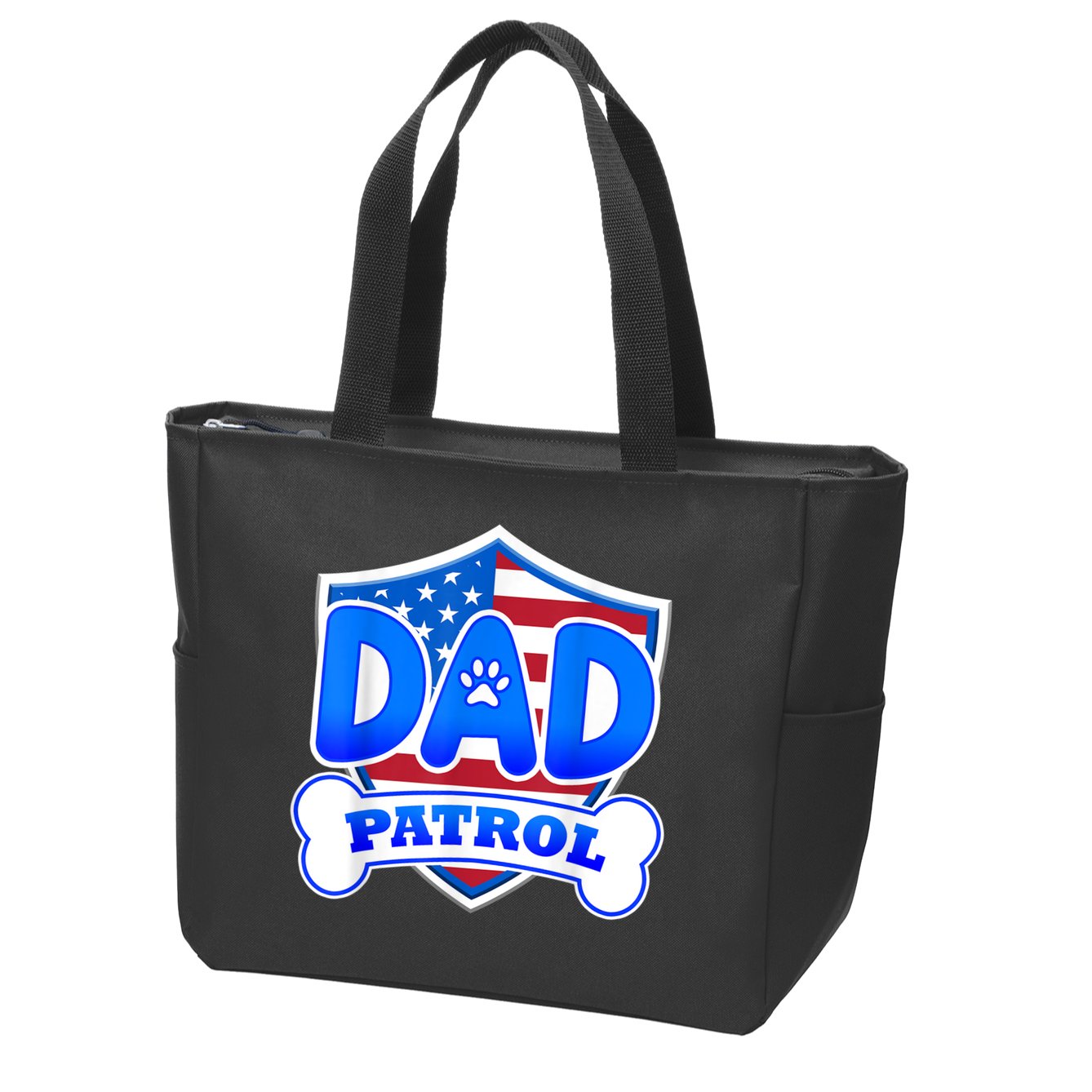 Dad Patrol Dog Zip Tote Bag