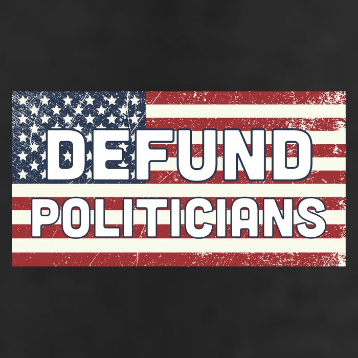 Defund Politicians 7 Panel Mesh Trucker Snapback Hat