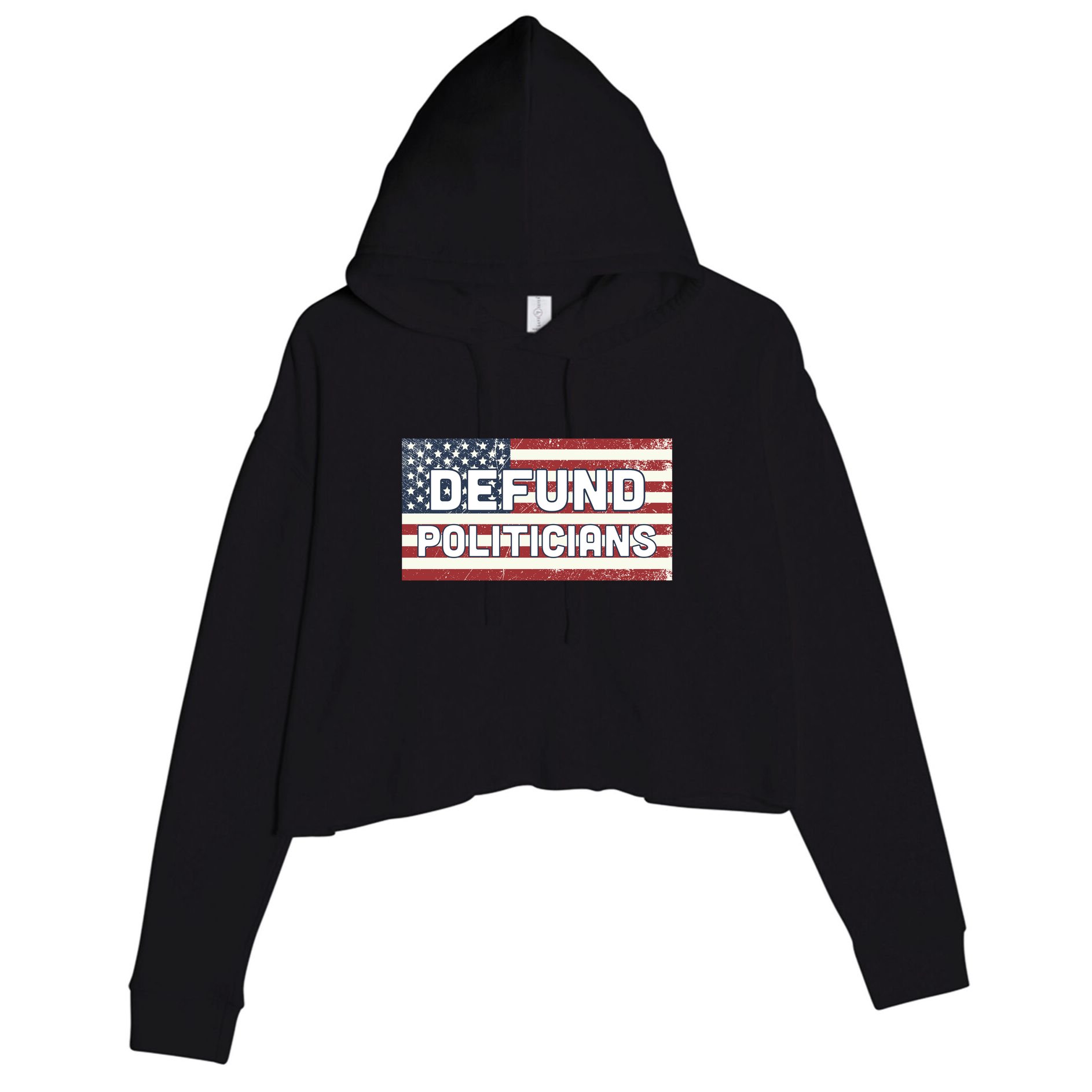 Defund Politicians Crop Fleece Hoodie