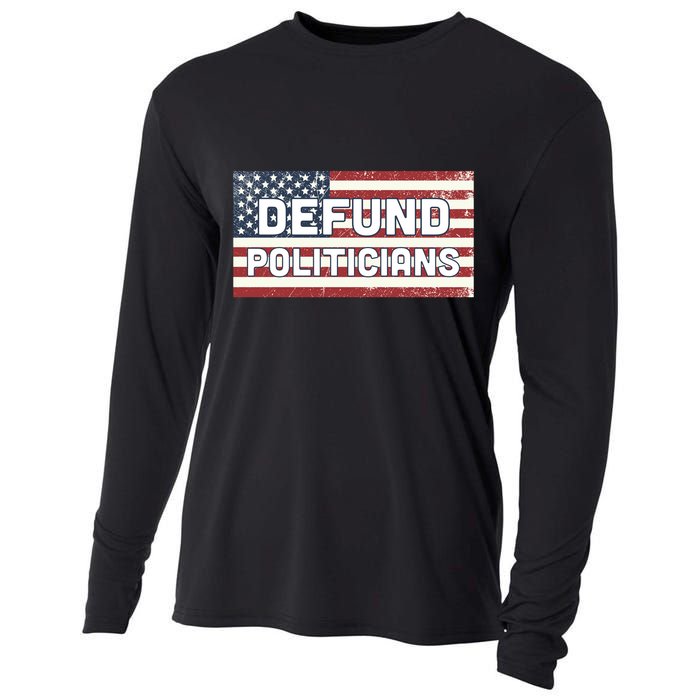 Defund Politicians Cooling Performance Long Sleeve Crew