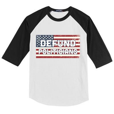 Defund Politicians Kids Colorblock Raglan Jersey