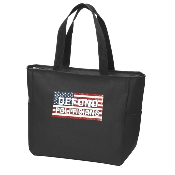 Defund Politicians Zip Tote Bag