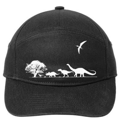 Dinosaurs Prehistoric Dinosaur Kids Or Adults Dino 7-Panel Snapback Hat