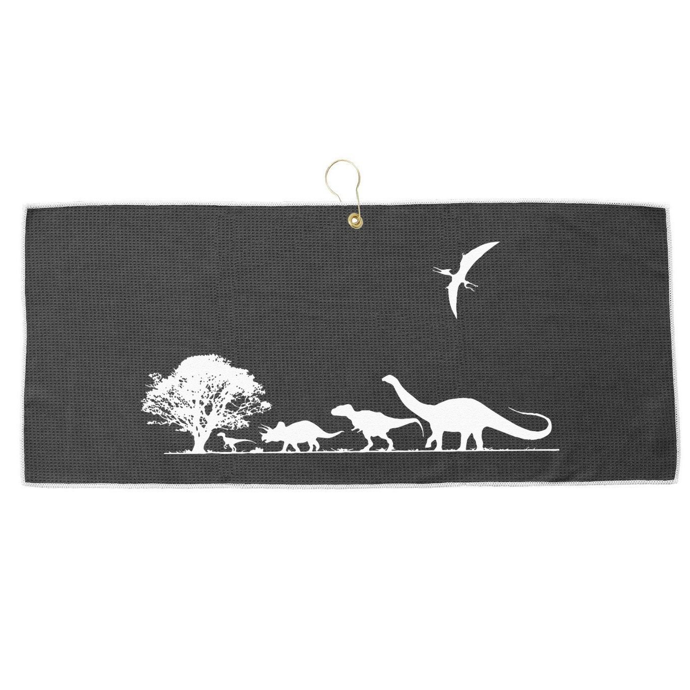 Dinosaurs Prehistoric Dinosaur Kids Or Adults Dino Large Microfiber Waffle Golf Towel