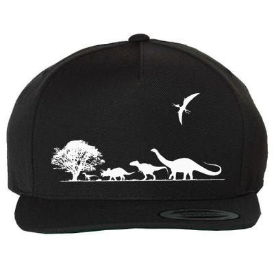 Dinosaurs Prehistoric Dinosaur Kids Or Adults Dino Wool Snapback Cap