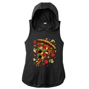 Delicious Pizza Ladies PosiCharge Tri-Blend Wicking Draft Hoodie Tank