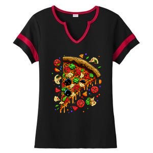 Delicious Pizza Ladies Halftime Notch Neck Tee