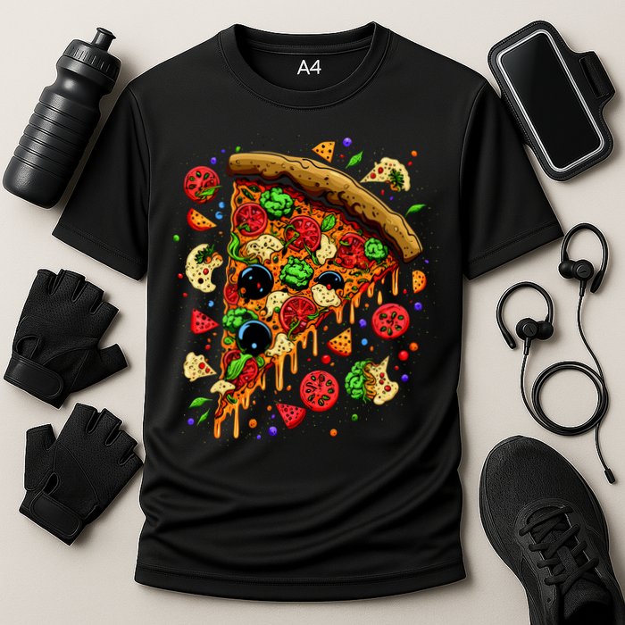 Delicious Pizza Cooling Performance Crew T-Shirt