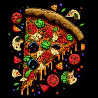 Delicious Pizza Cooling Performance Crew T-Shirt