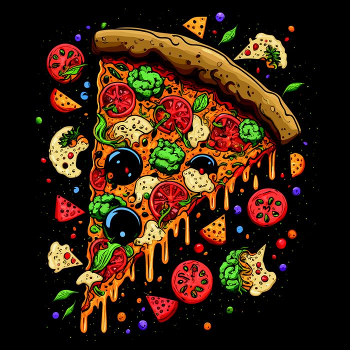 Delicious Pizza Cooling Performance Crew T-Shirt