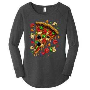 Delicious Pizza Women's Perfect Tri Tunic Long Sleeve Shirt