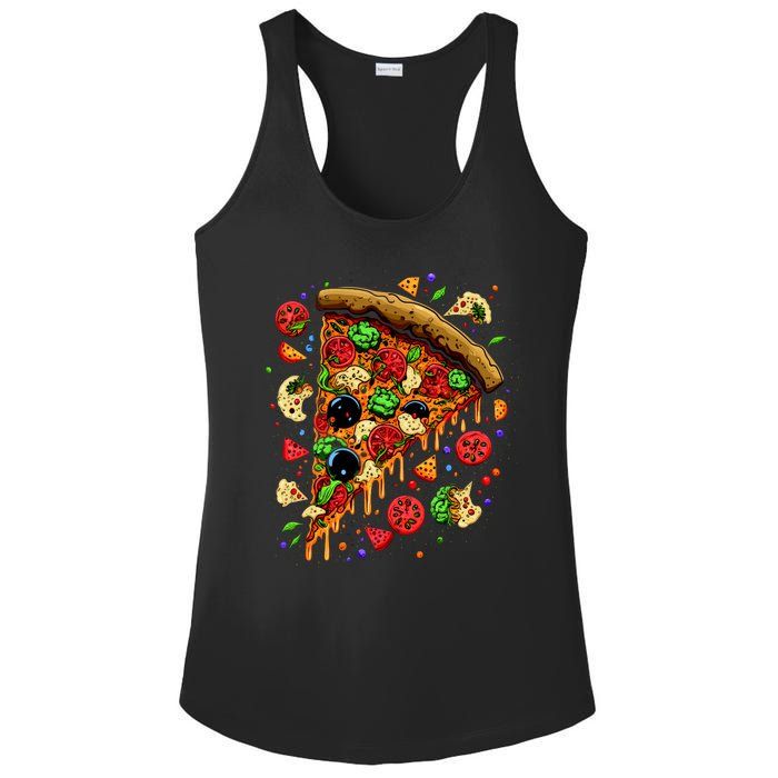 Delicious Pizza Ladies PosiCharge Competitor Racerback Tank