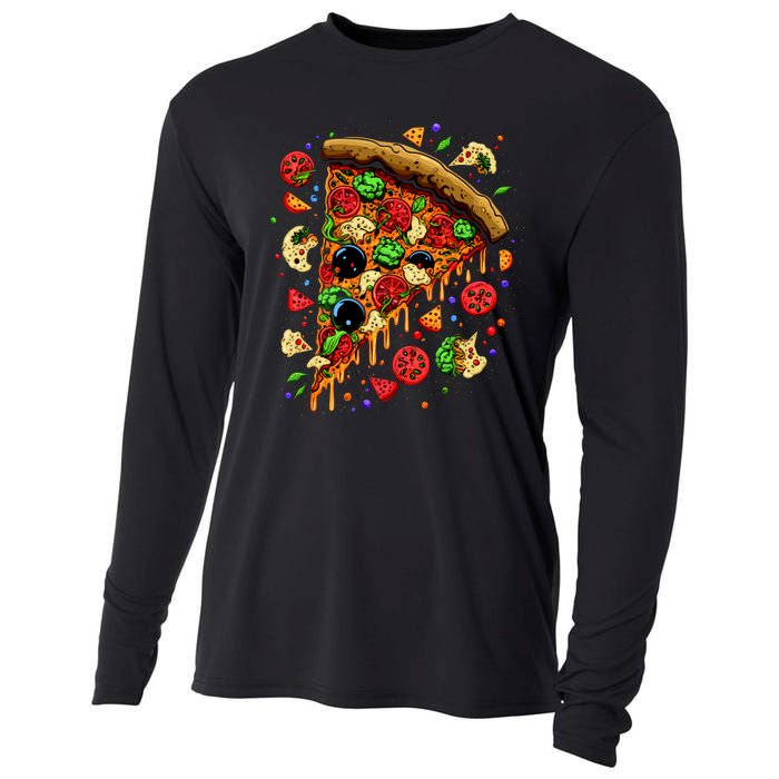 Delicious Pizza Cooling Performance Long Sleeve Crew