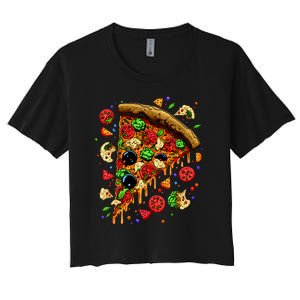 Delicious Pizza Women's Crop Top Tee