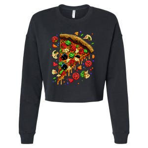 Delicious Pizza Cropped Pullover Crew