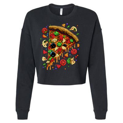Delicious Pizza Cropped Pullover Crew