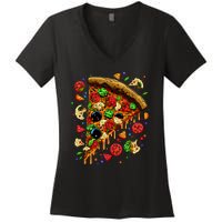 Delicious Pizza Women's V-Neck T-Shirt