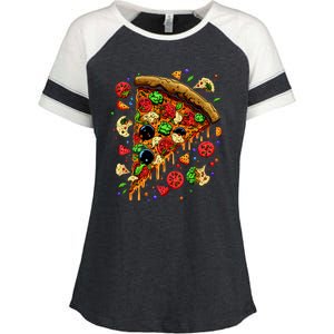 Delicious Pizza Enza Ladies Jersey Colorblock Tee