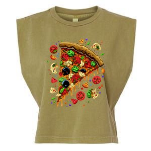 Delicious Pizza Garment-Dyed Women's Muscle Tee