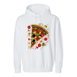 Delicious Pizza Garment-Dyed Fleece Hoodie