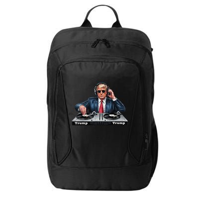 Dj President Donald Trump Funny Music Mixer Turntable Joke City Backpack