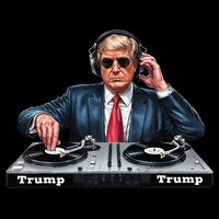 Dj President Donald Trump Funny Music Mixer Turntable Joke 16 in Basic Backpack