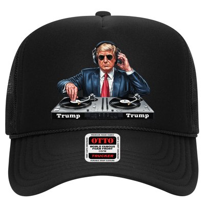 Dj President Donald Trump Funny Music Mixer Turntable Joke Trucker Hat