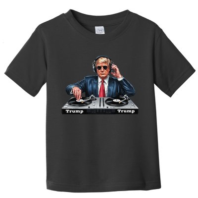 Dj President Donald Trump Funny Music Mixer Turntable Joke Toddler T-Shirt