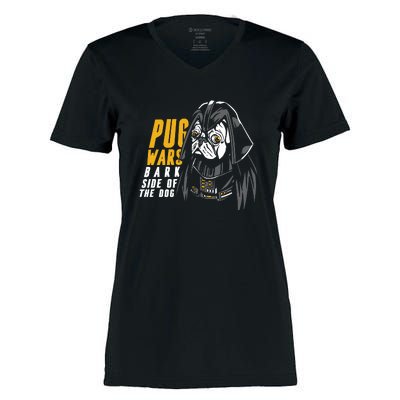 Darth Pug Women's Momentum V-Neck T-Shirt