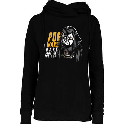 Darth Pug Womens Funnel Neck Pullover Hood