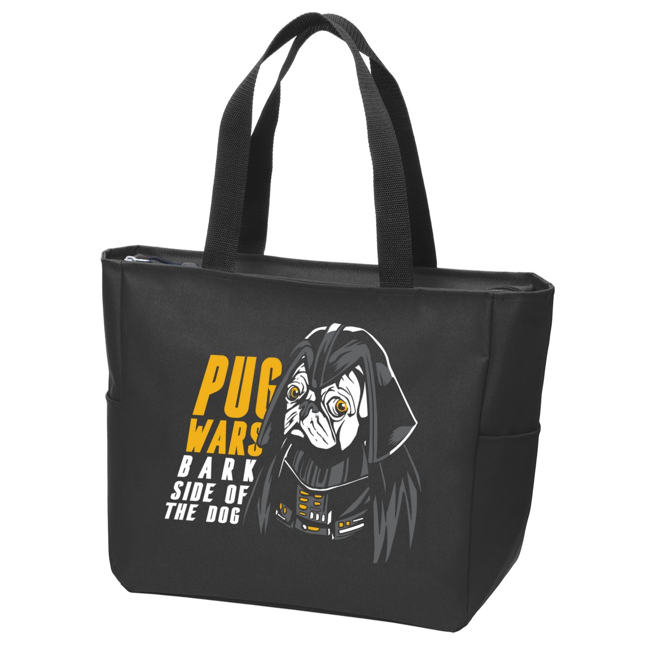 Darth Pug Zip Tote Bag