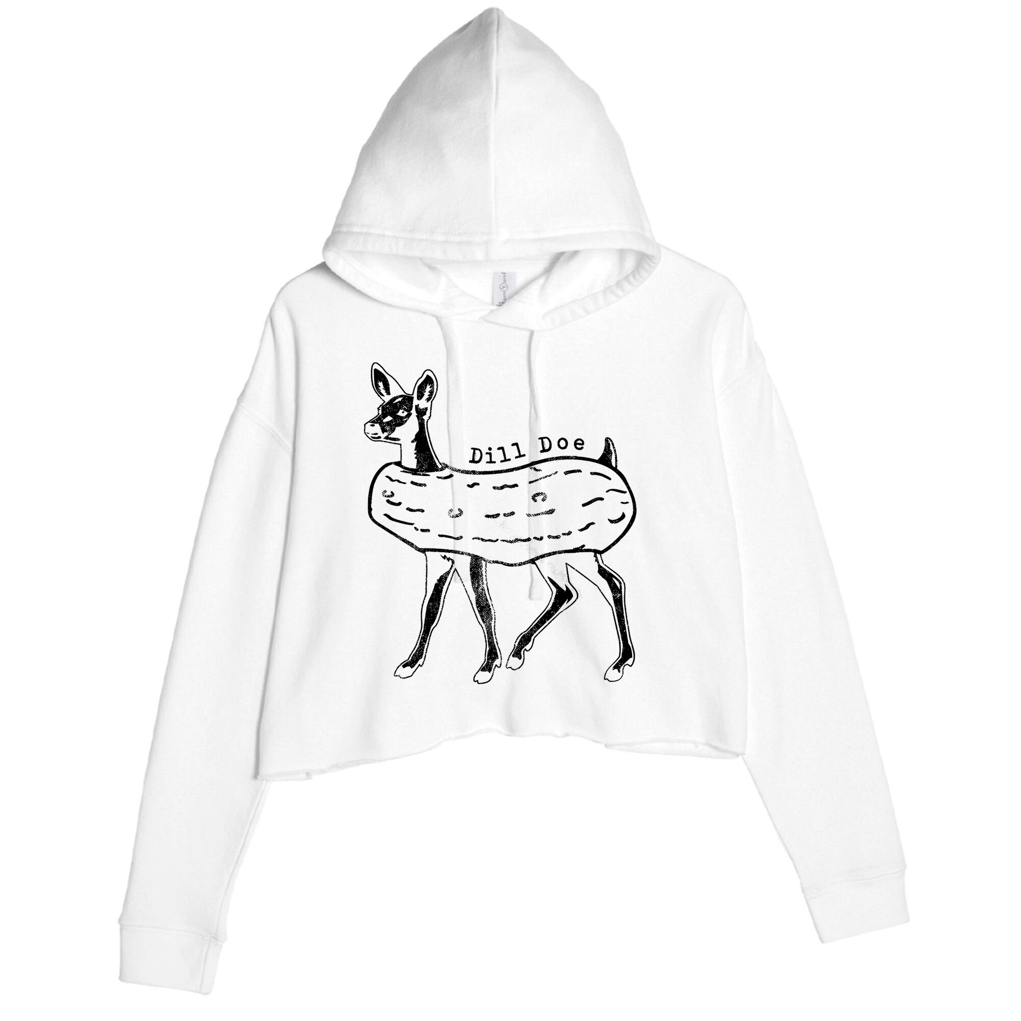 Dill Pickle Dill Doe Crop Fleece Hoodie