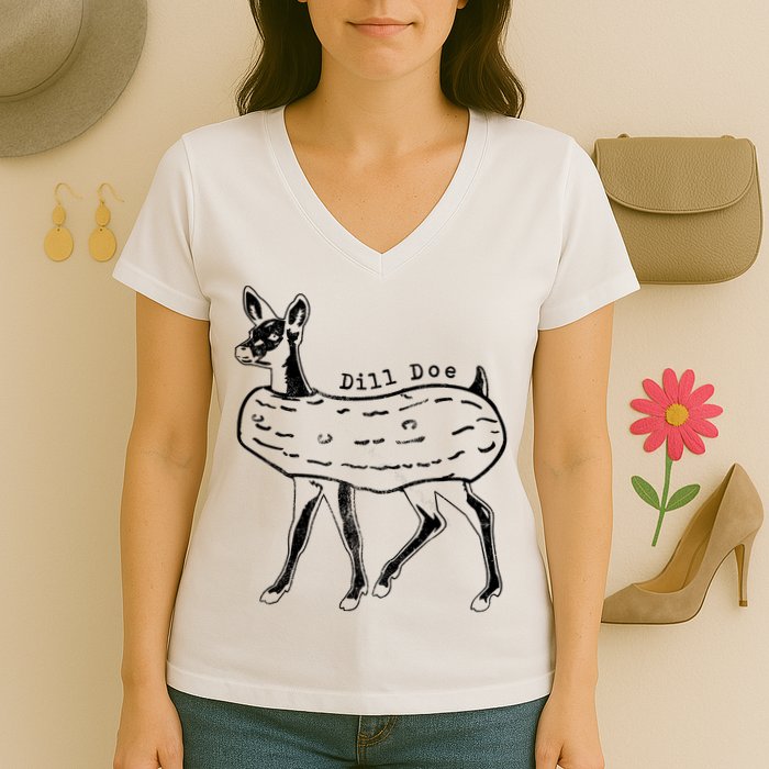 Dill Pickle Dill Doe Women's V-Neck T-Shirt