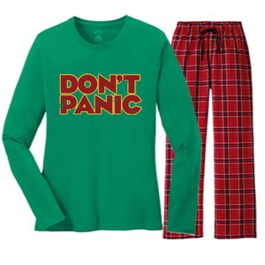 Don&39;t Panic Women's Long Sleeve Flannel Pajama Set 