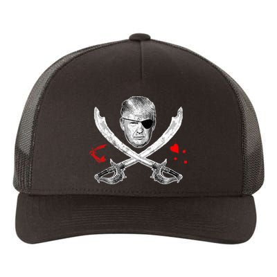 Dread Pirate Donald Trump Pirate Flag 2024 Yupoong Adult 5-Panel Trucker Hat