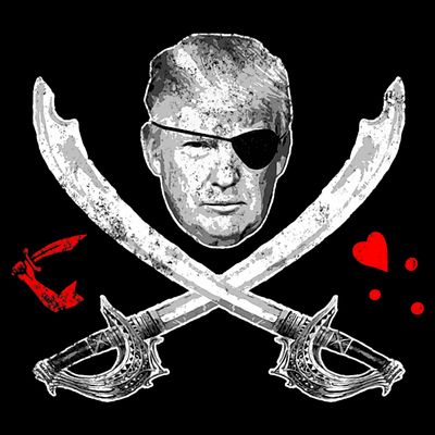 Dread Pirate Donald Trump Pirate Flag 2024 T-Shirt